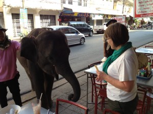 A baby begging in Nhong Khai