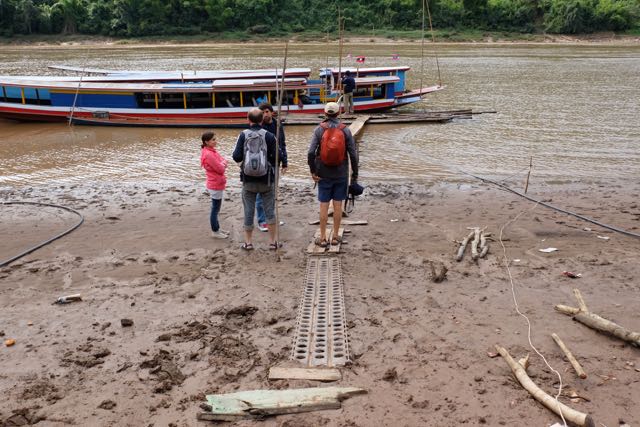 At least the gangplank was dry this time