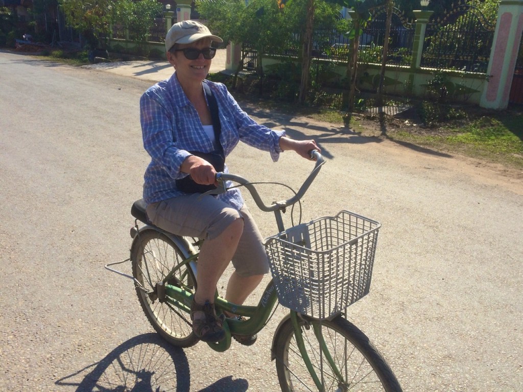 Me on my lady's street bike - note the shirt!