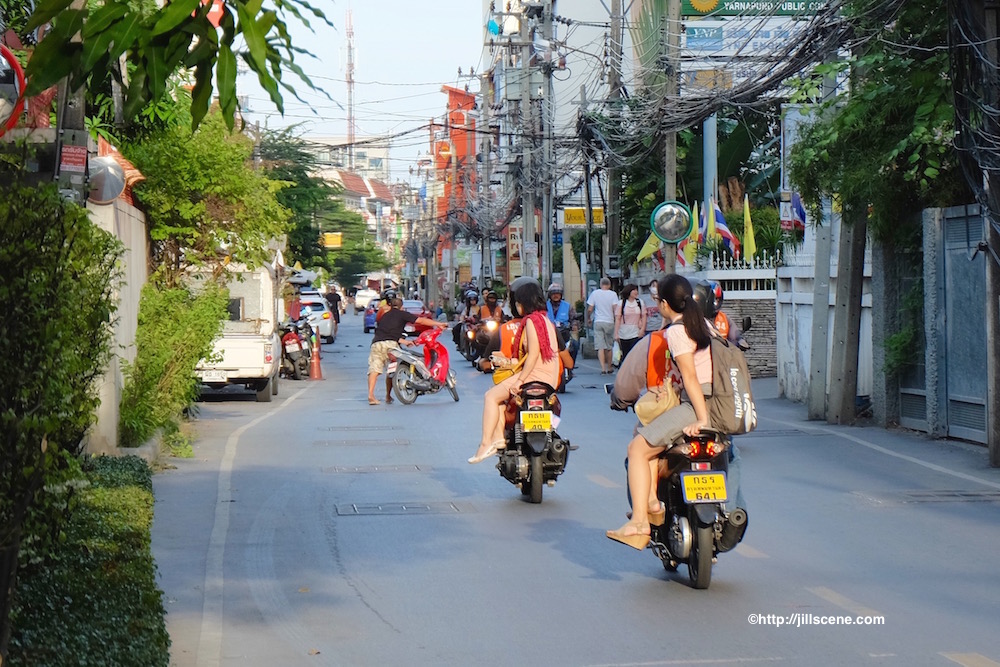 Motorbike taxis on Soi 81