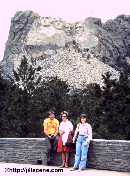 Dad, Mum, and me at Mount Rushmore