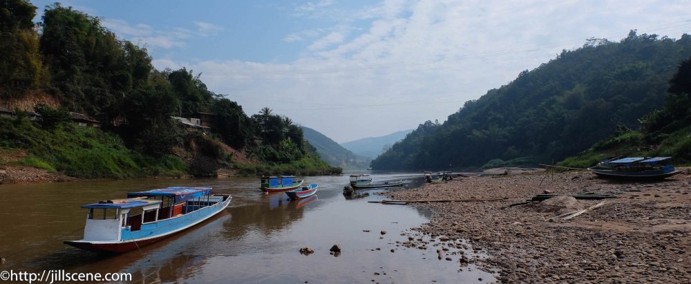 The Nam Ou River at Muang Khua, Northern Laos
