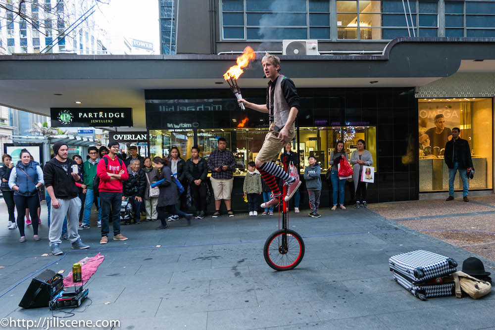 Street entertainer, Queen Street, Auckland